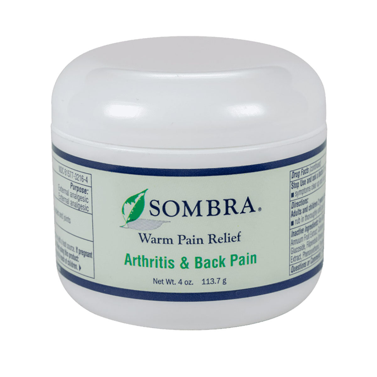 Sombra Warm Pain Relief - Arthritis and Back Pain, 4 oz Jar