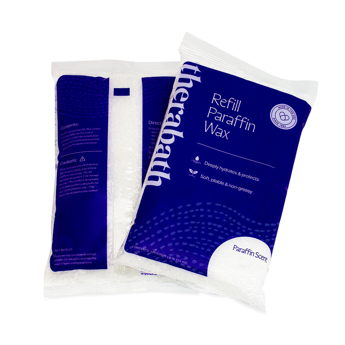 Therabath, Refill Paraffin Wax, 6 x 1-lb Bags of Beads, Scent-Free, Swiss Labeling
