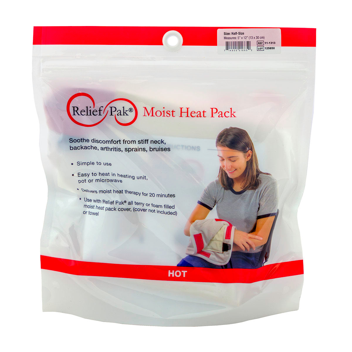 Relief Pak HotSpot Moist Heat Pack - half size - 5
