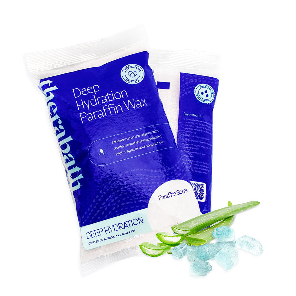 Therabath, Deep Hydration Refill Paraffin Wax, 6 x 1-lb Bag, Sea Salt and Aloe