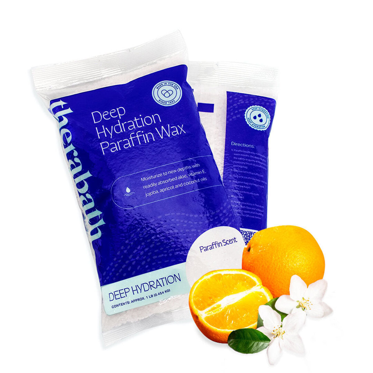Therabath, Deep Hydration Refill Paraffin Wax, 6 x 1-lb Bag, Orange Blossom
