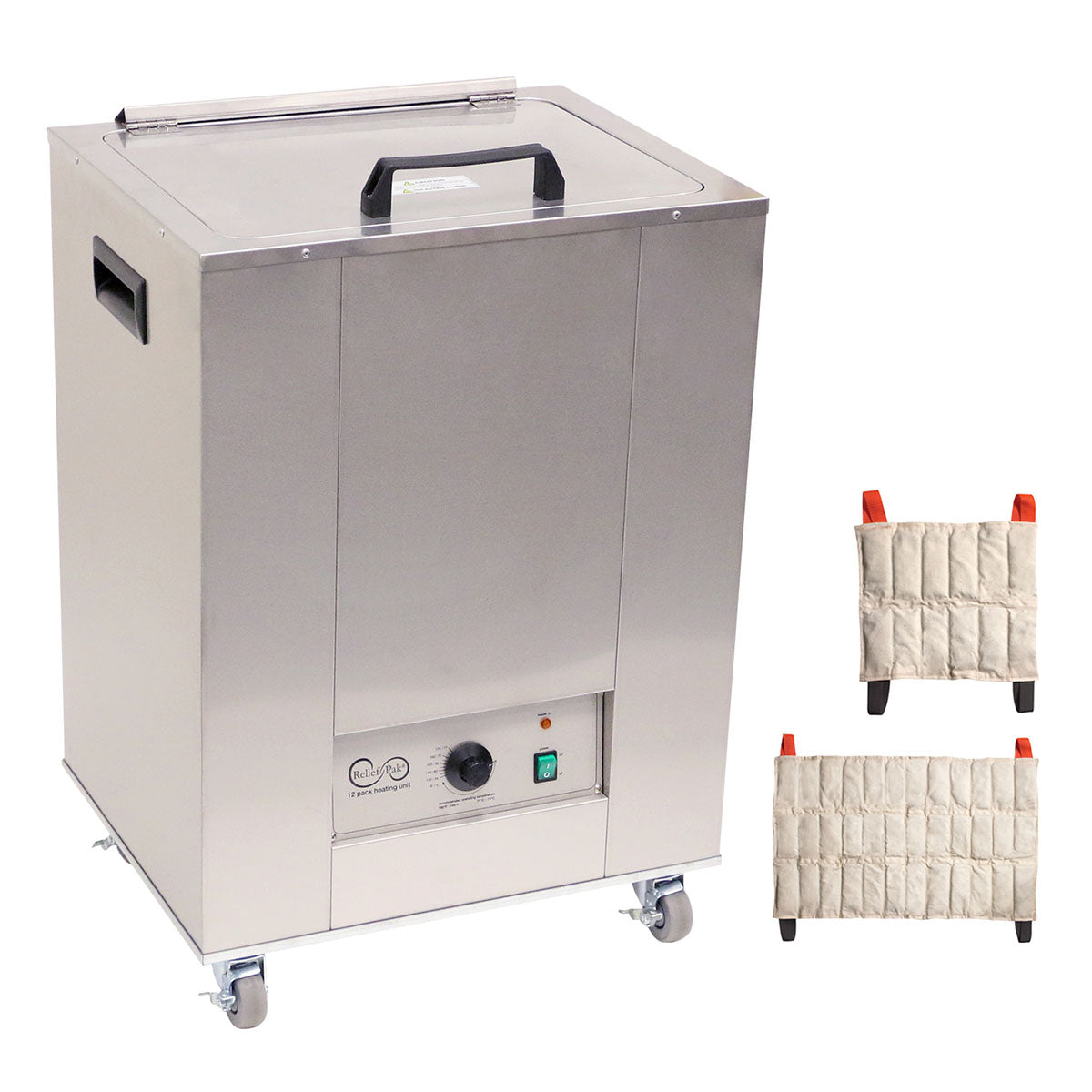 Relief Pak Heating Unit, 12-Pack Capacity, Mobile with (4) Standard and (4) Oversize Packs, 220V