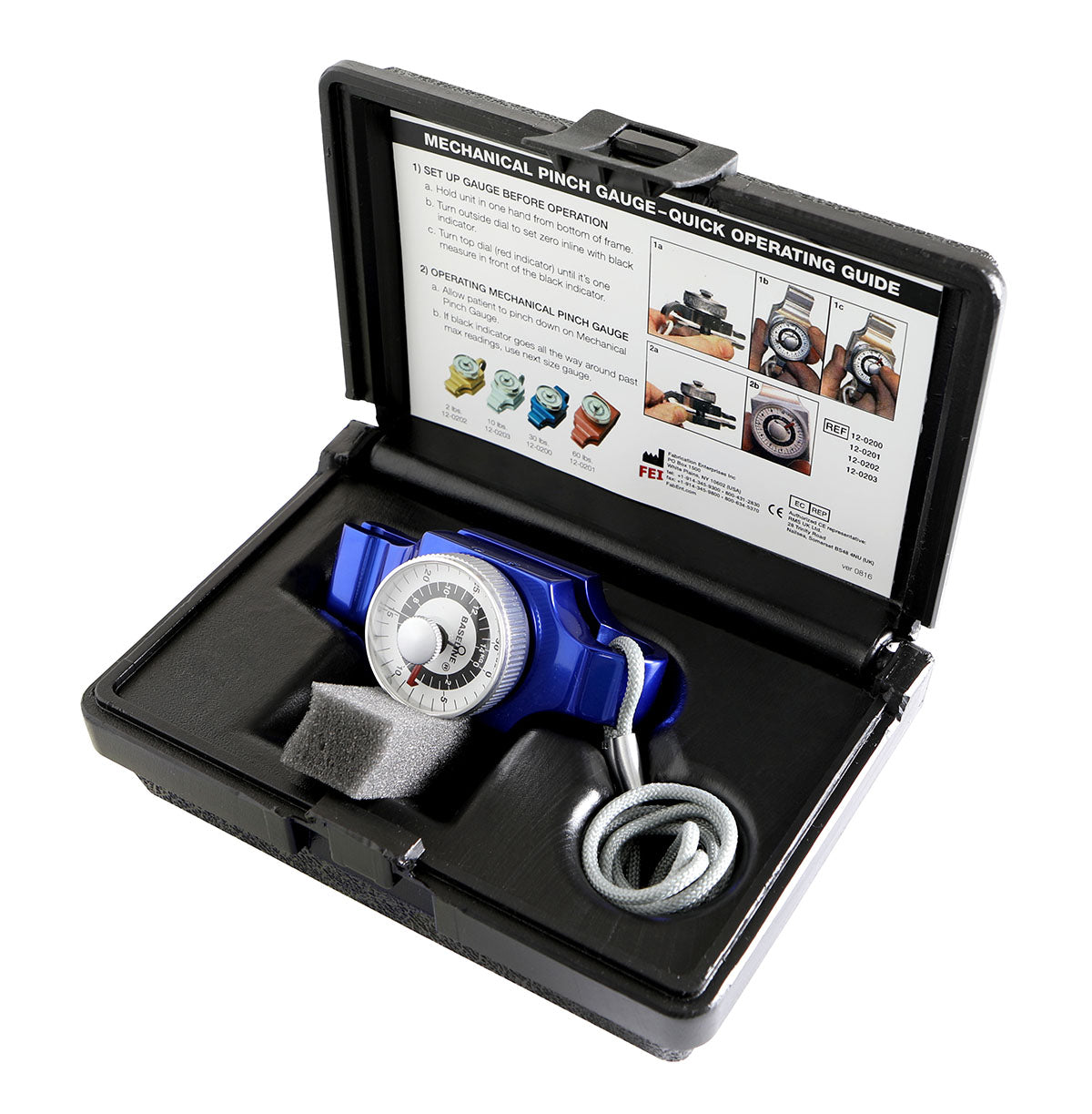 Baseline Pinch Gauge - Mechanical - Blue - 30 lb Capacity
