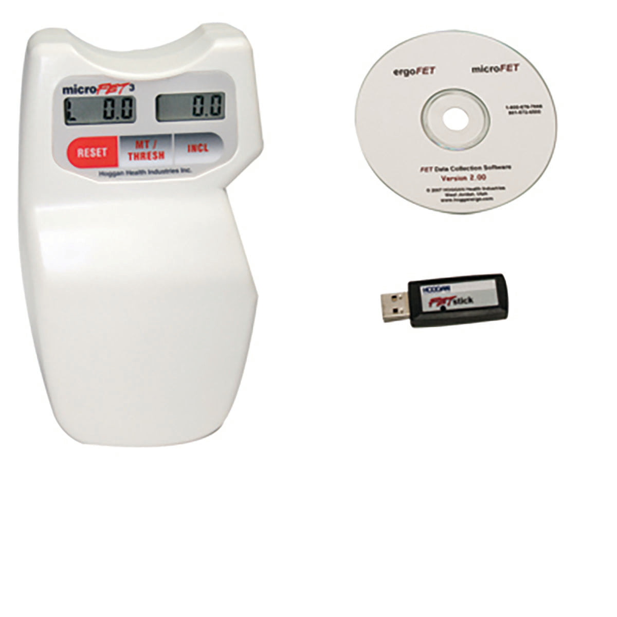 MicroFET3 digital MMT/ inclinometer combination with data collection software