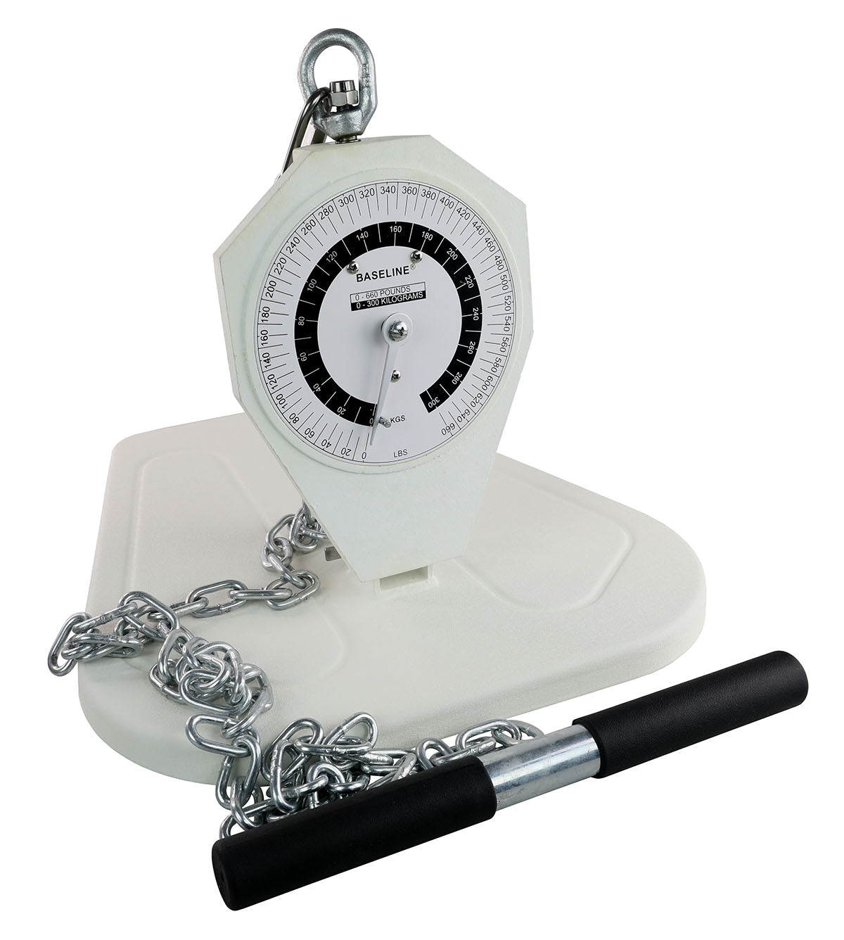 Baseline Back-Leg-Chest Dynamometer - Standard Platform - 330 lb Capacity