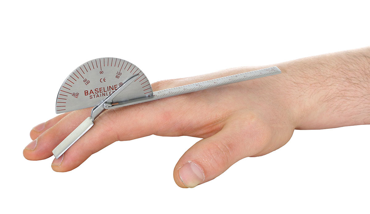 Baseline Finger Goniometer - Metal - Deluxe - 6 inch