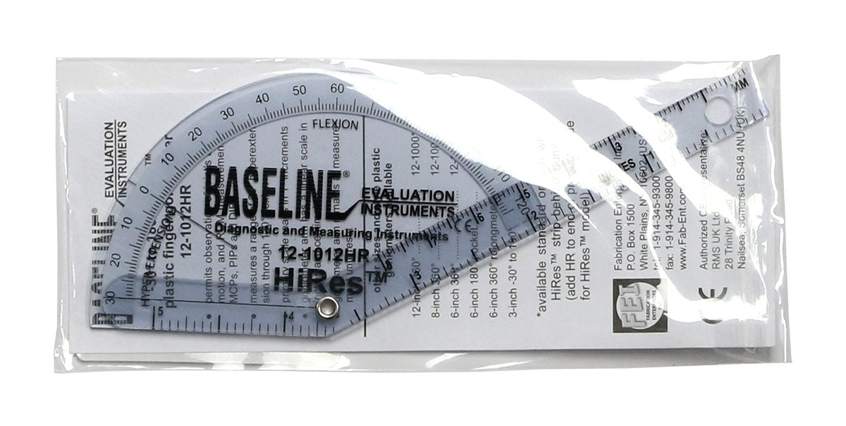 Baseline Plastic Goniometer - Finger - HiRes Flexion to Hyper-Extension