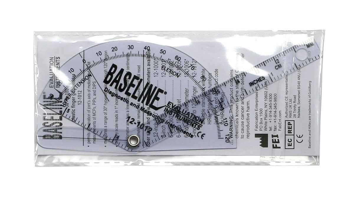 Baseline Plastic Goniometer - Finger - Flexion to Hyper-Extension