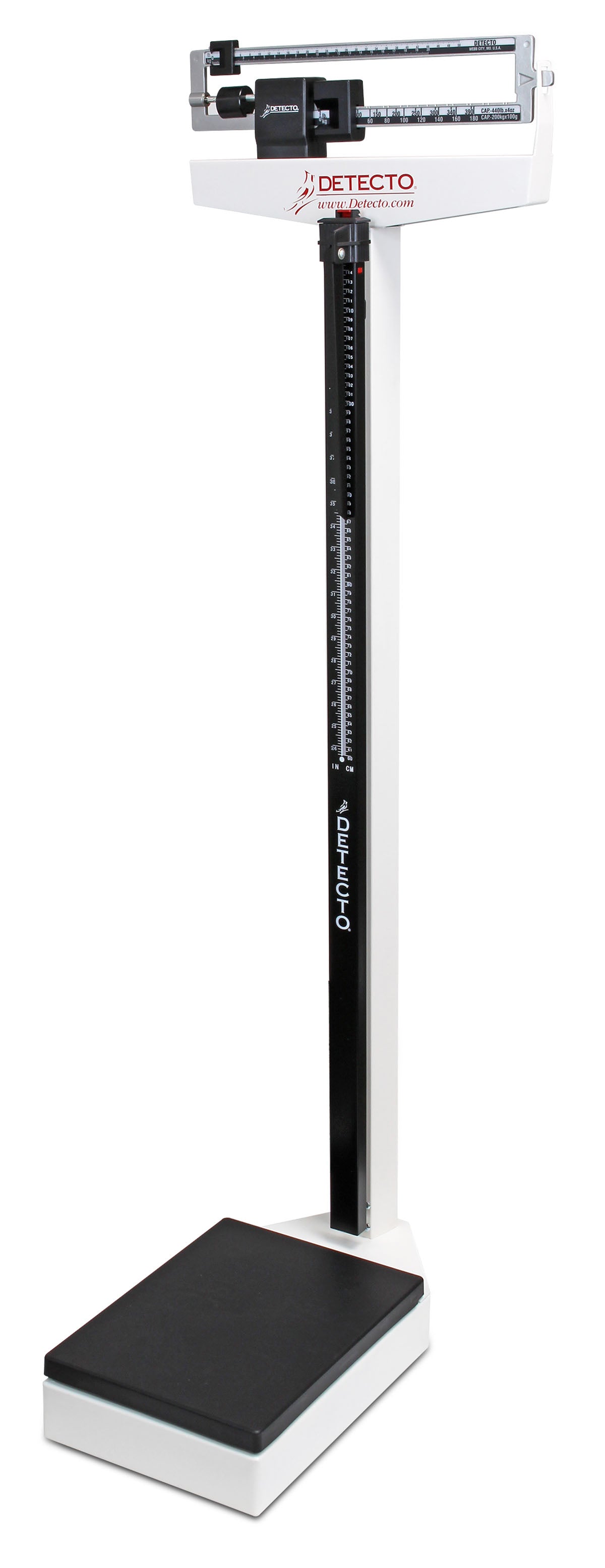 Detecto Eye-Level Scale, 339 Physician's Scale with Height Rod, 440 lb / 200 kg