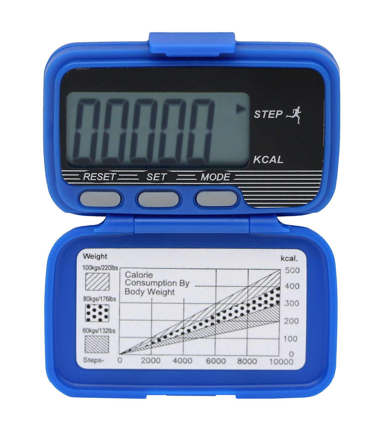 Baseline Standard Pedometer, Step, Distance & Calorie, Includes Strap