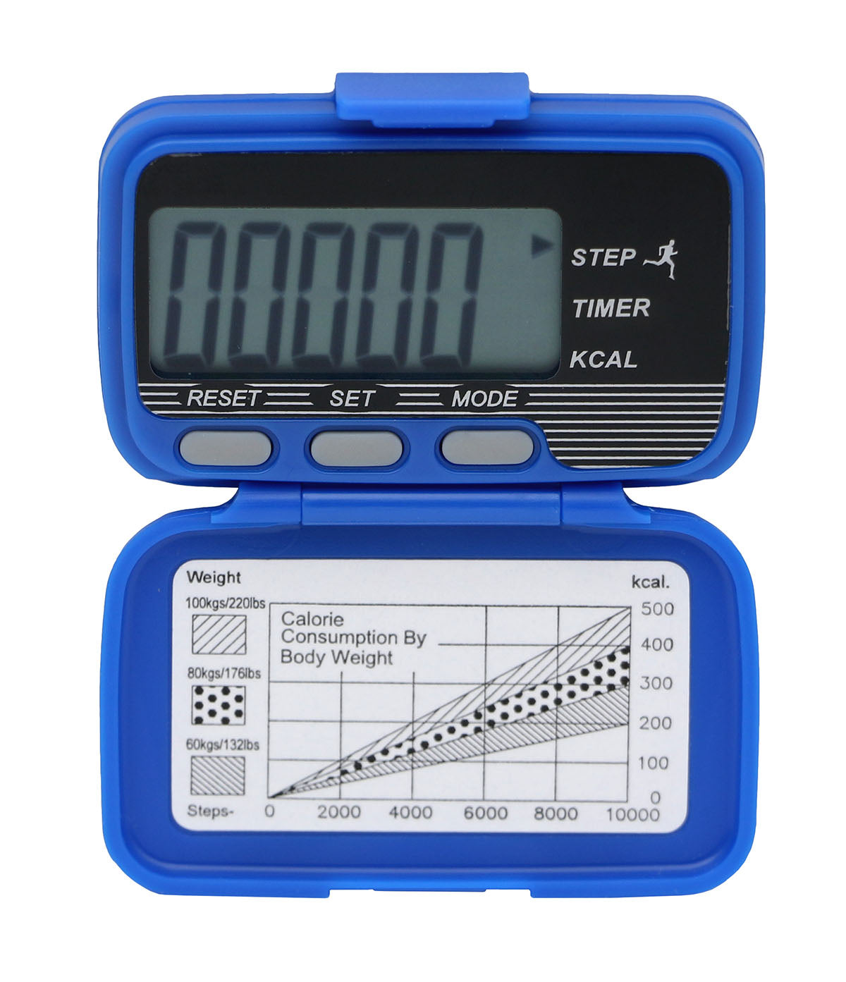 Baseline Deluxe Pedometer, Step, Distance, Calorie, Activity Time, Includes Strap