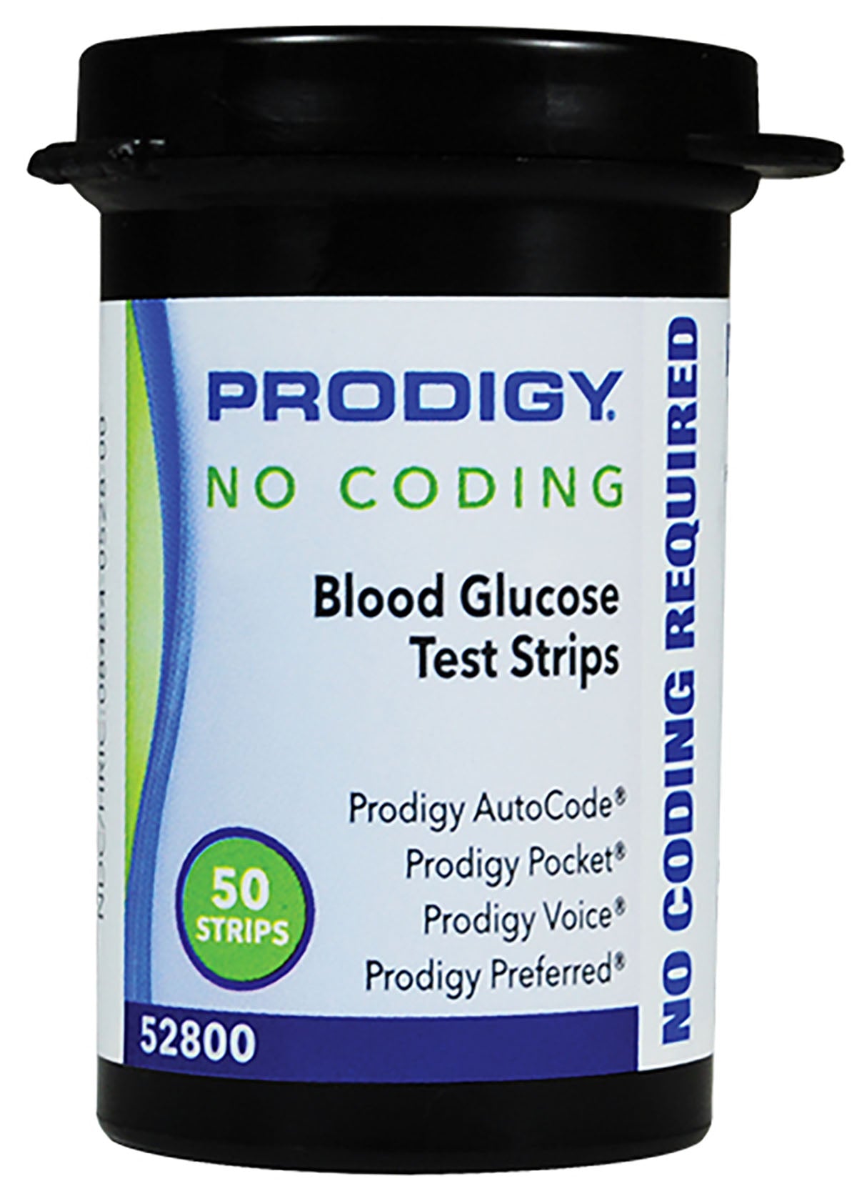 Prodigy No Coding Blood Glucose Test Strips, 50 count