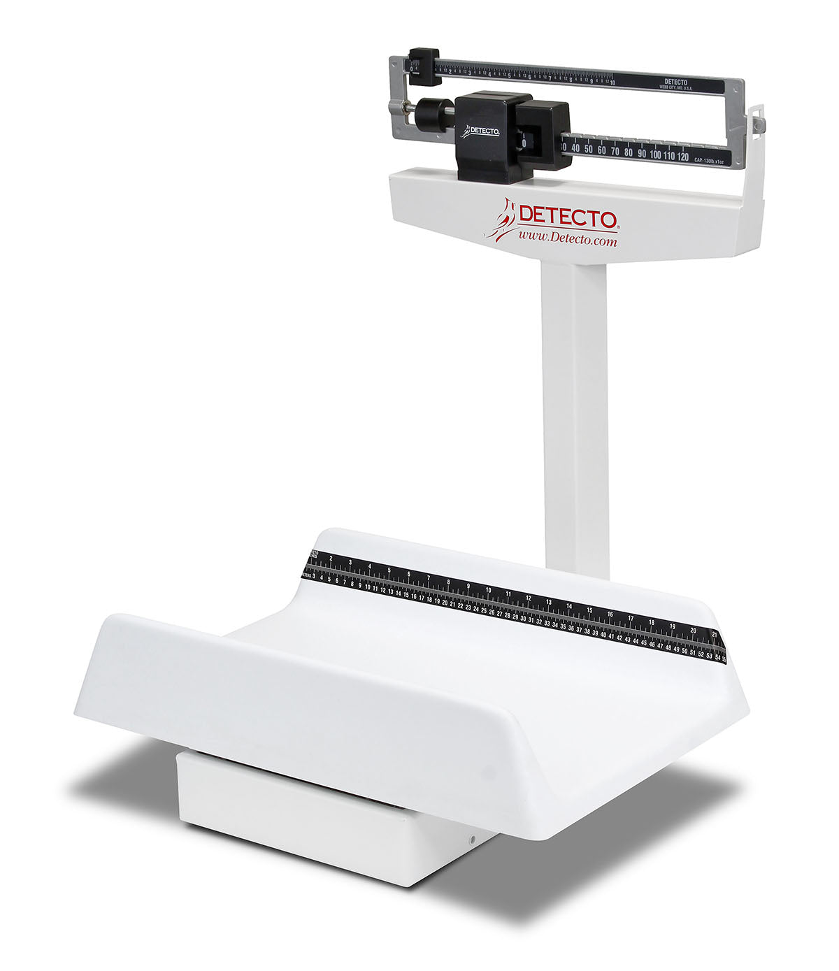 Detecto, Baby Scale, Weighbeam, Tray, 130 lb x 1 oz 