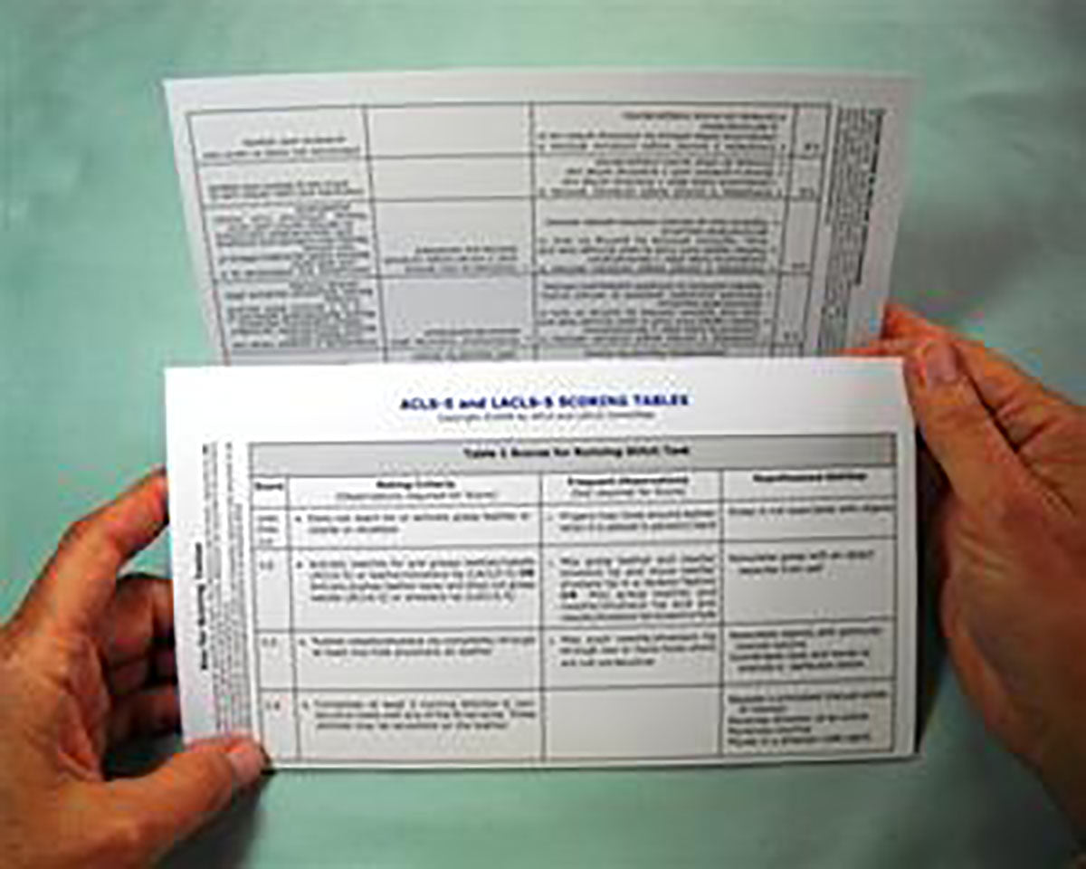 Allen Cognitive Scoring Trifold, 2nd Edition (for ACLS-5, LACLS-5 and Disposable LACLS-5)