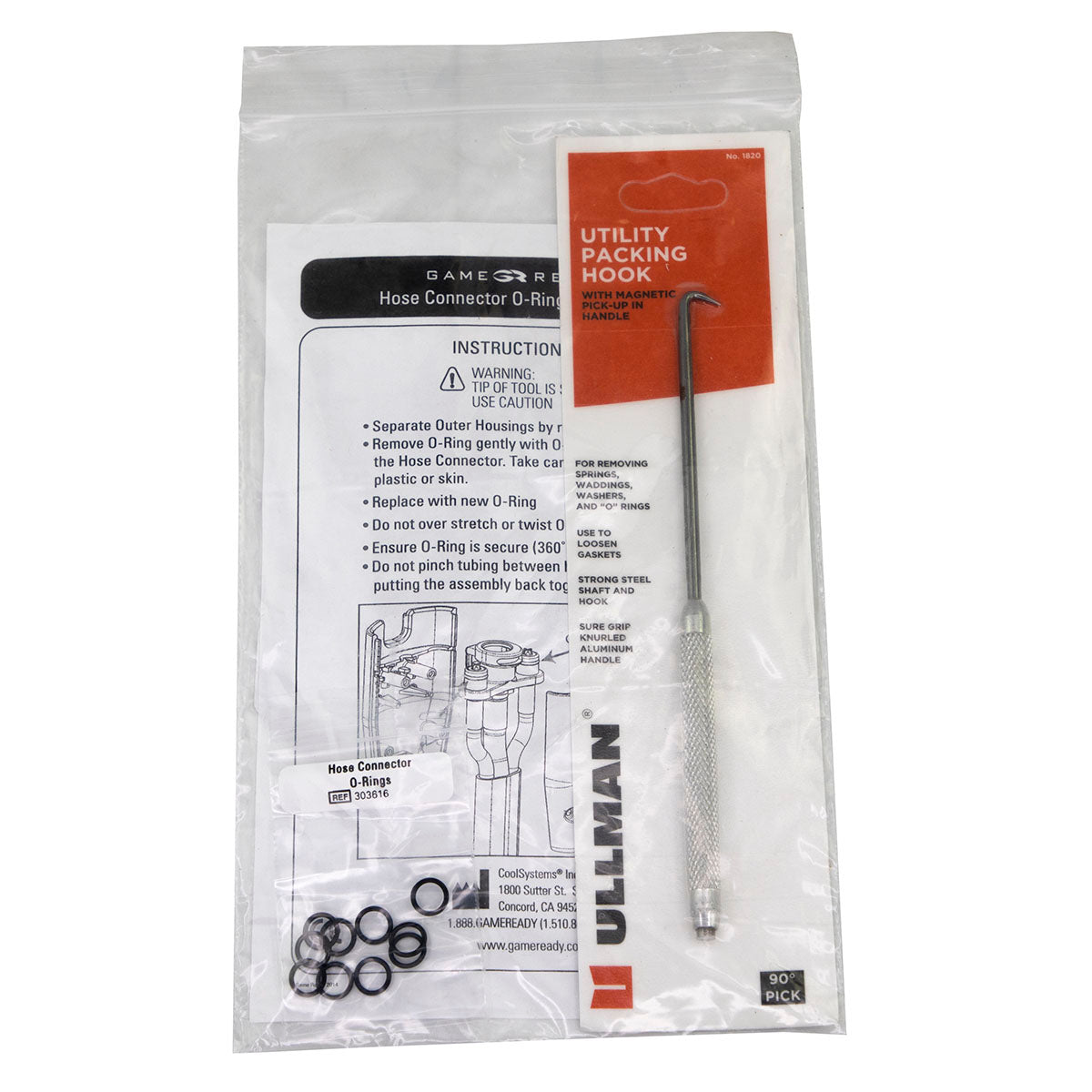 Game Ready GRPro 2.1 Accessory - Hose O-Ring Replacement Kit (Includes Tool & 10 O-Rings)