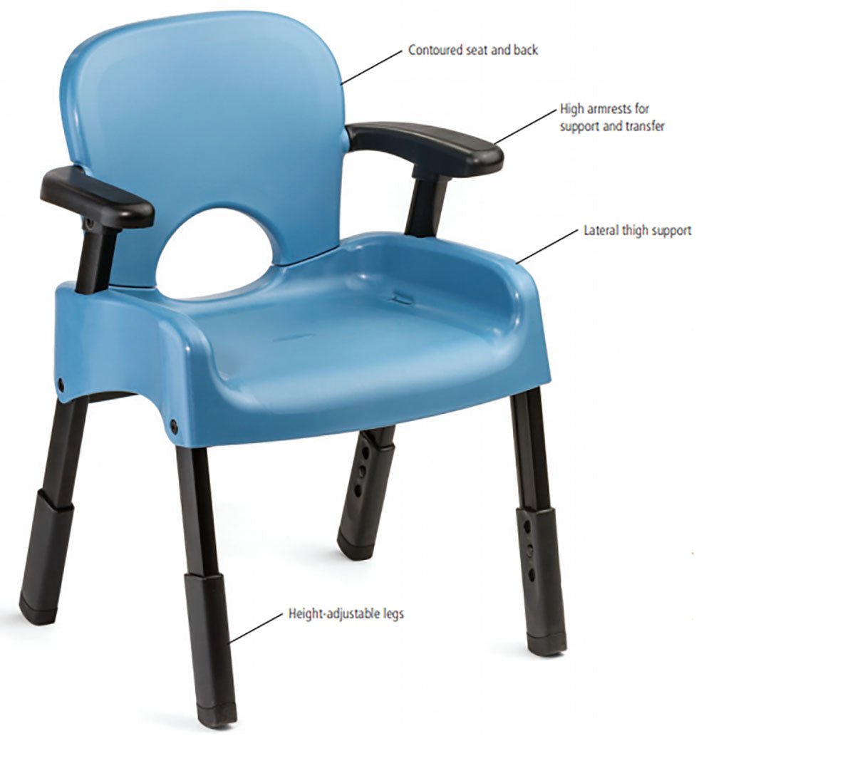 Rifton Compass Chair with Standard Legs, Low Friction, Size 1