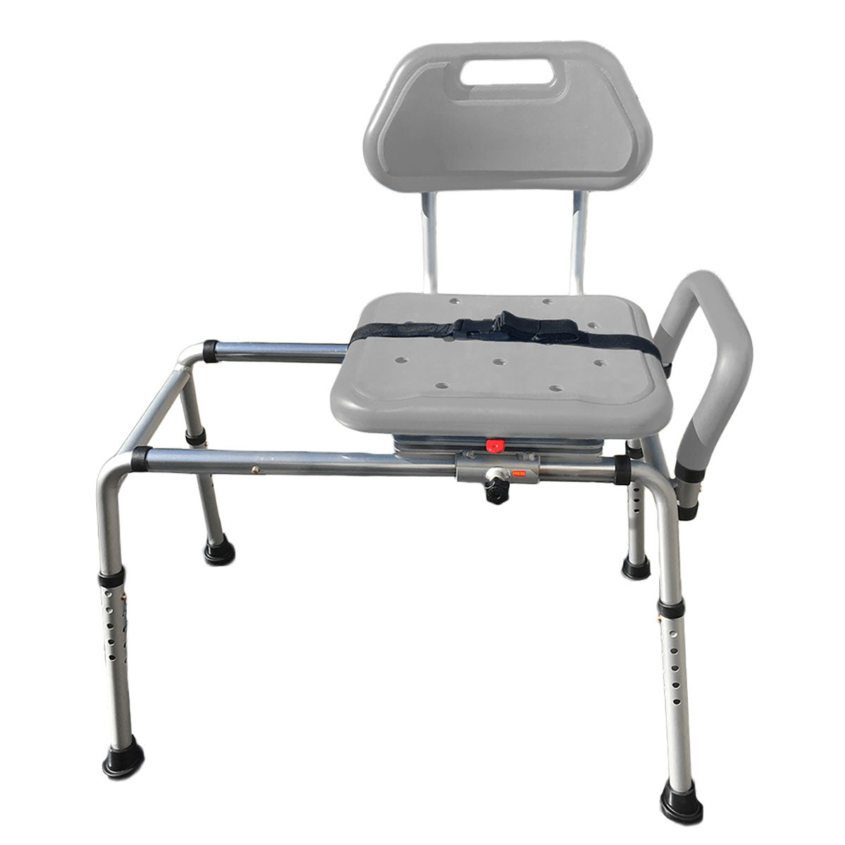 Gateway Sliding Bath Bench, Padded Swivel Seat, Gray