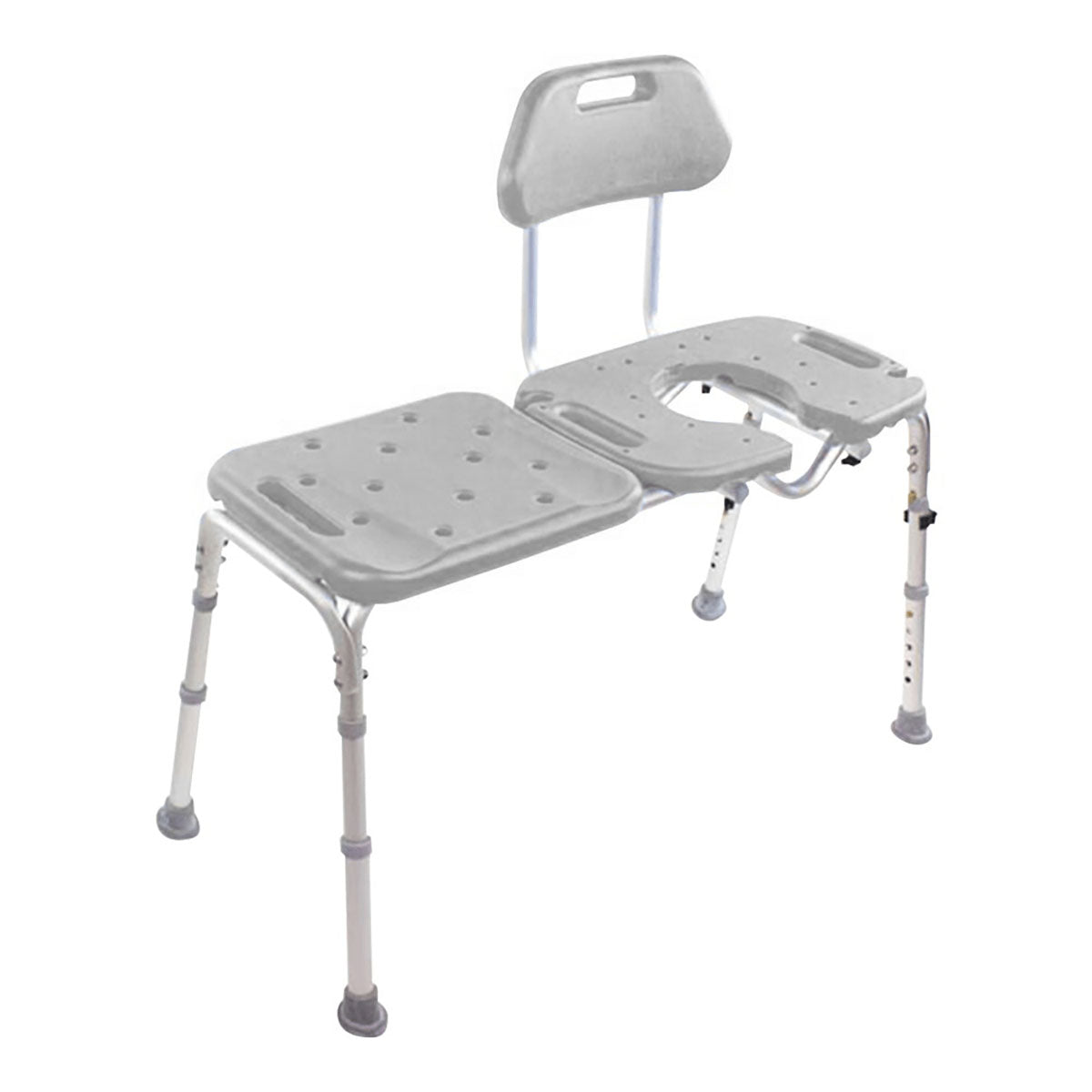 All-Access Bath Bench with Cutout, Gray
