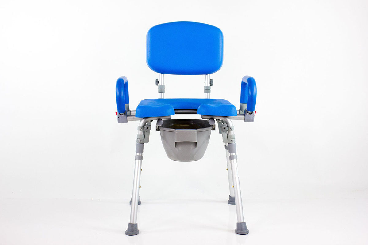 UltraCommode Foldable Commode Chair, Blue