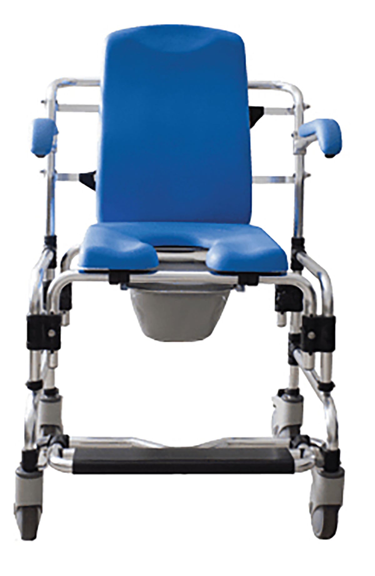 Caspian Professional Mobile Shower/Commode Chair, Padded