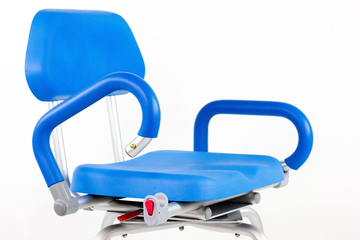 Revolution Pivoting Bath Shower Chair, Padded Backrest and Armrests