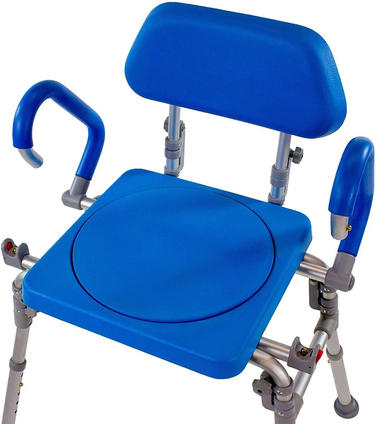 Liberty Folding Bath Chair, Swivel Seat, Padded Backrest and Armrests