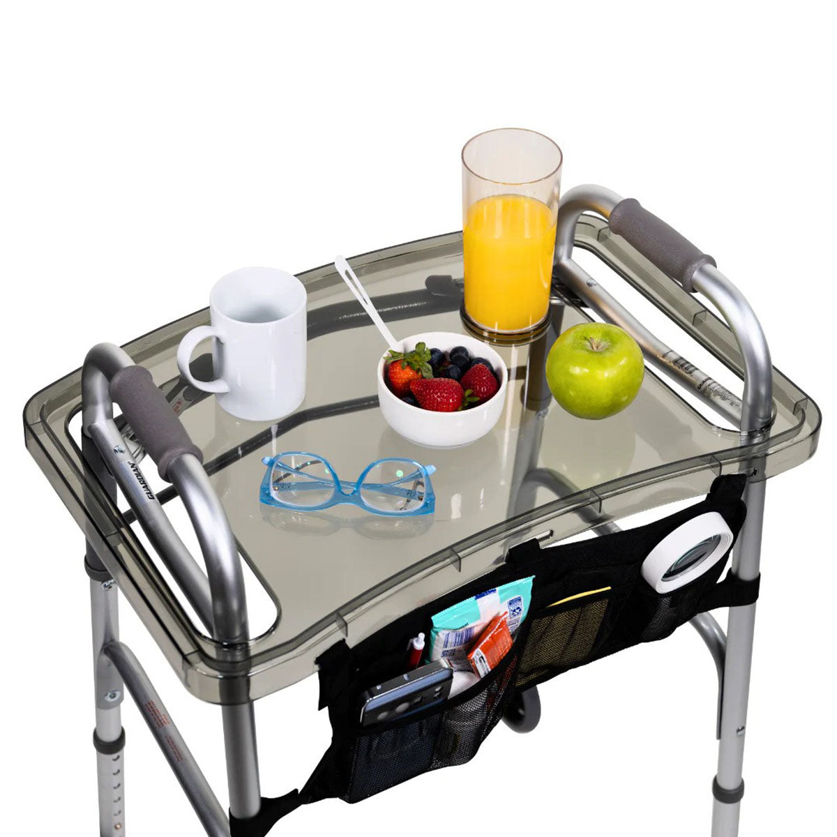 StrongArm Clear View Walker Tray and Bag, Black 