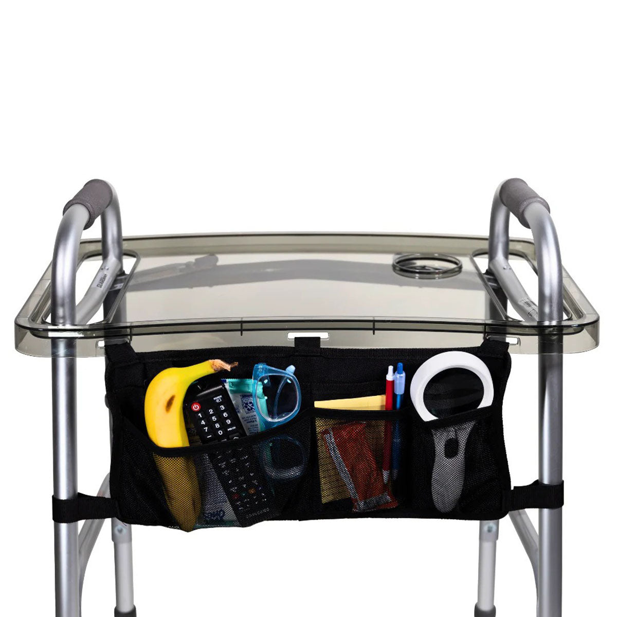StrongArm Clear View Walker Tray and Bag, Black