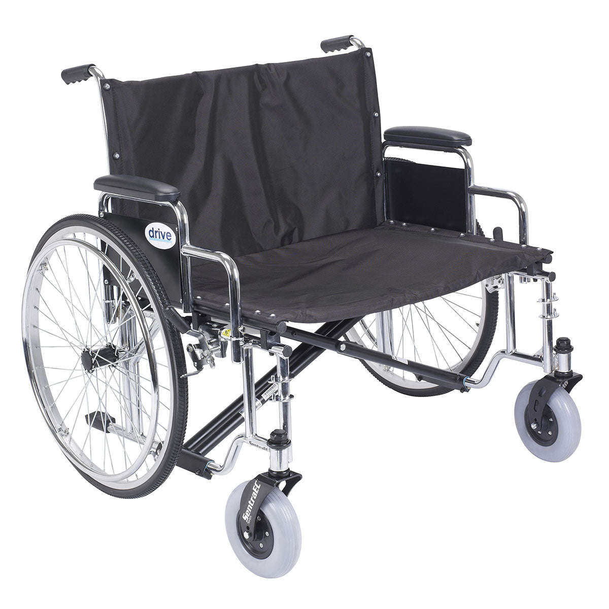Drive, Sentra EC Heavy Duty Extra Wide Wheelchair, Detachable Desk Arms, 30