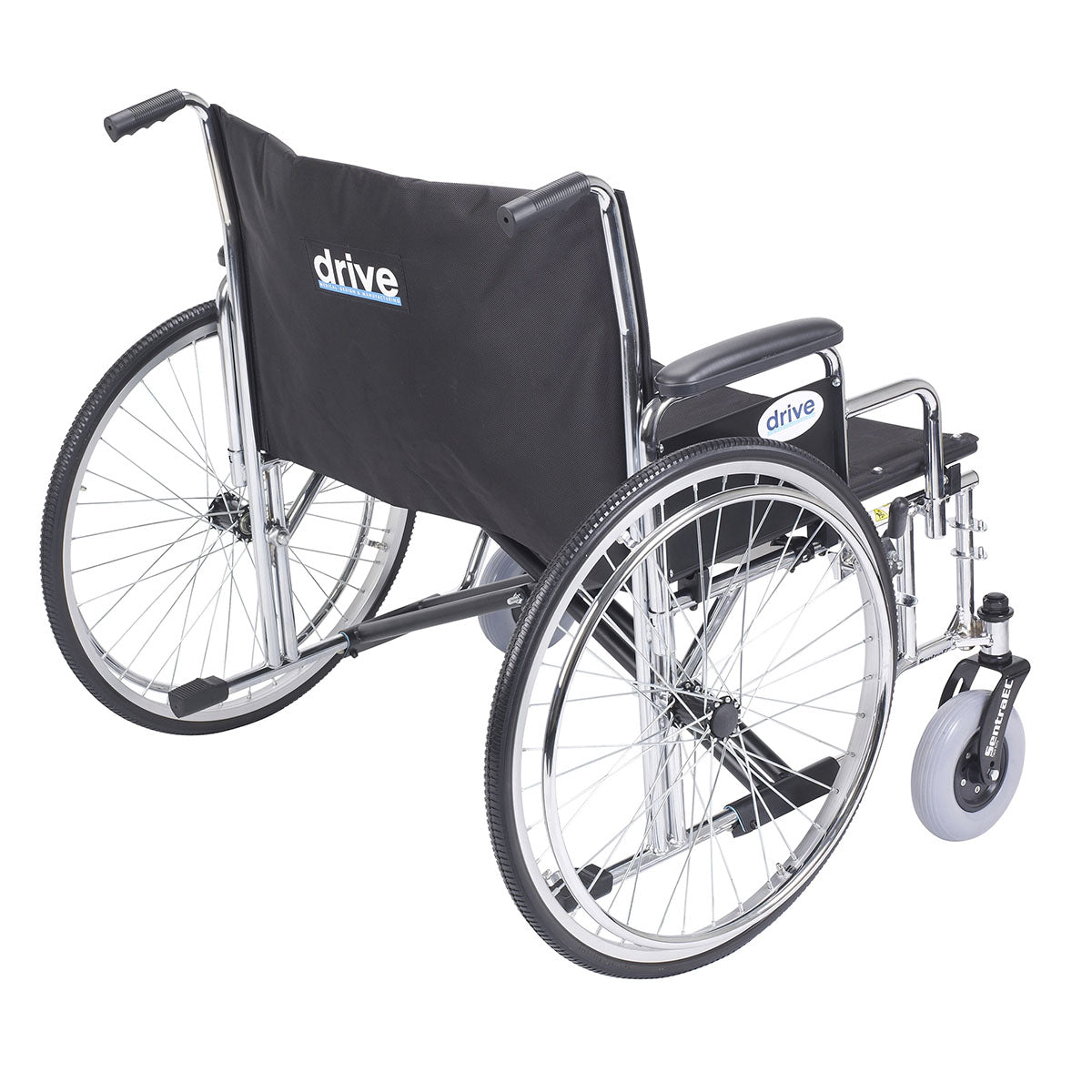 Drive, Sentra EC Heavy Duty Extra Wide Wheelchair, Detachable Desk Arms, 30