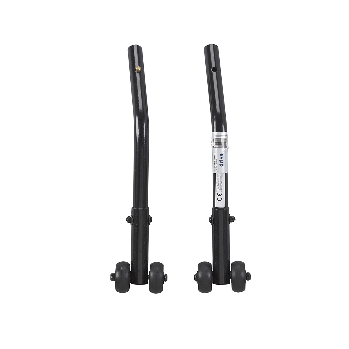 Drive, Cruiser III Anti Tippers with Wheels, 1 Pair