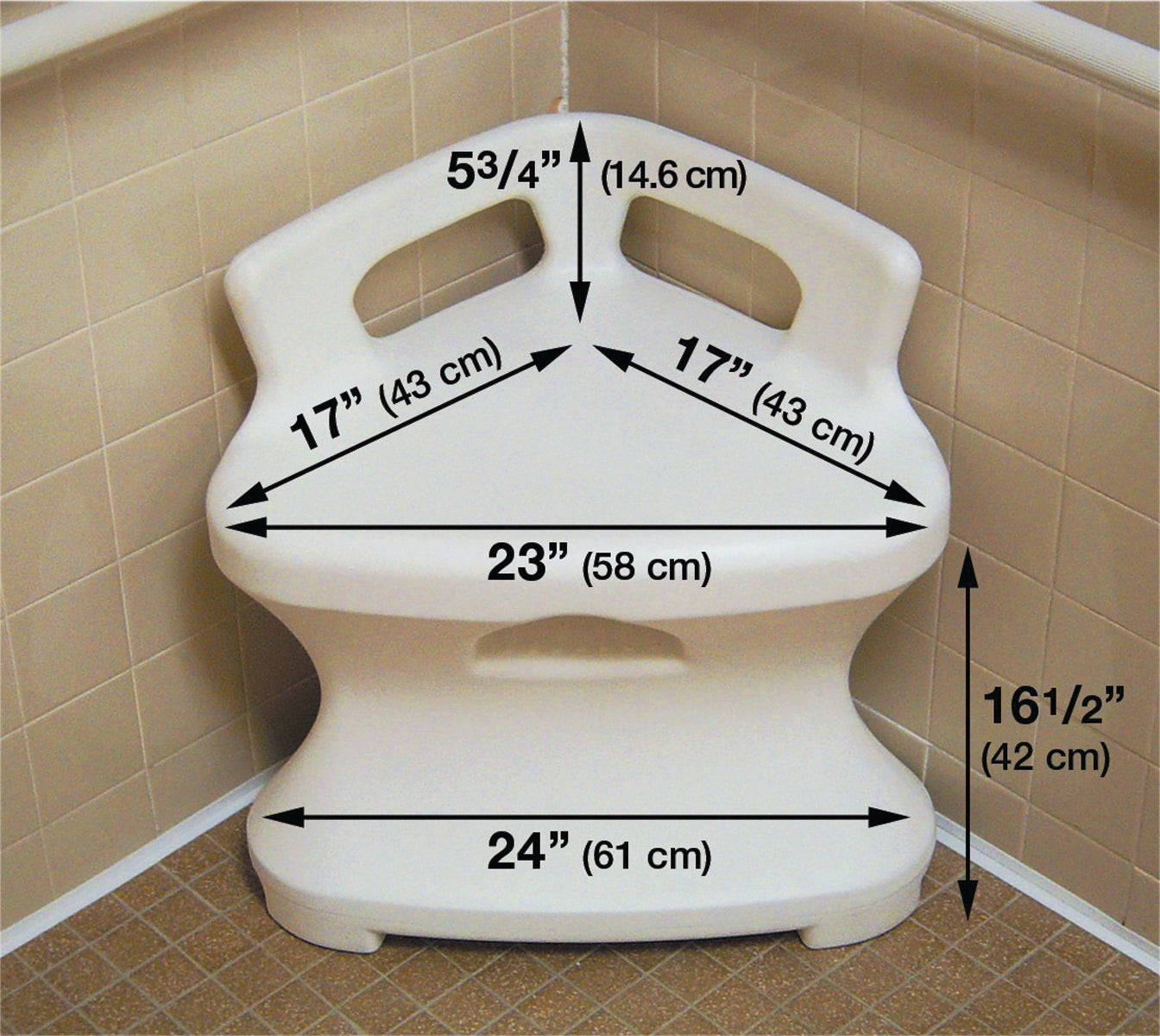 Corner shower seat