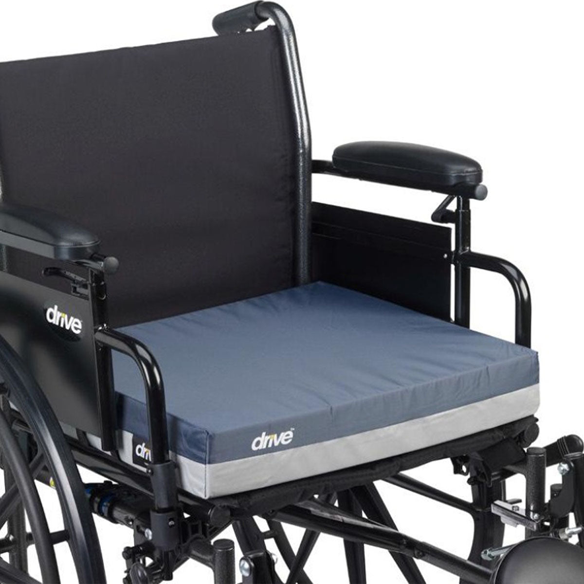 Wheelchair cushion with removable cover, gel/foam, 16 x 16 x 3