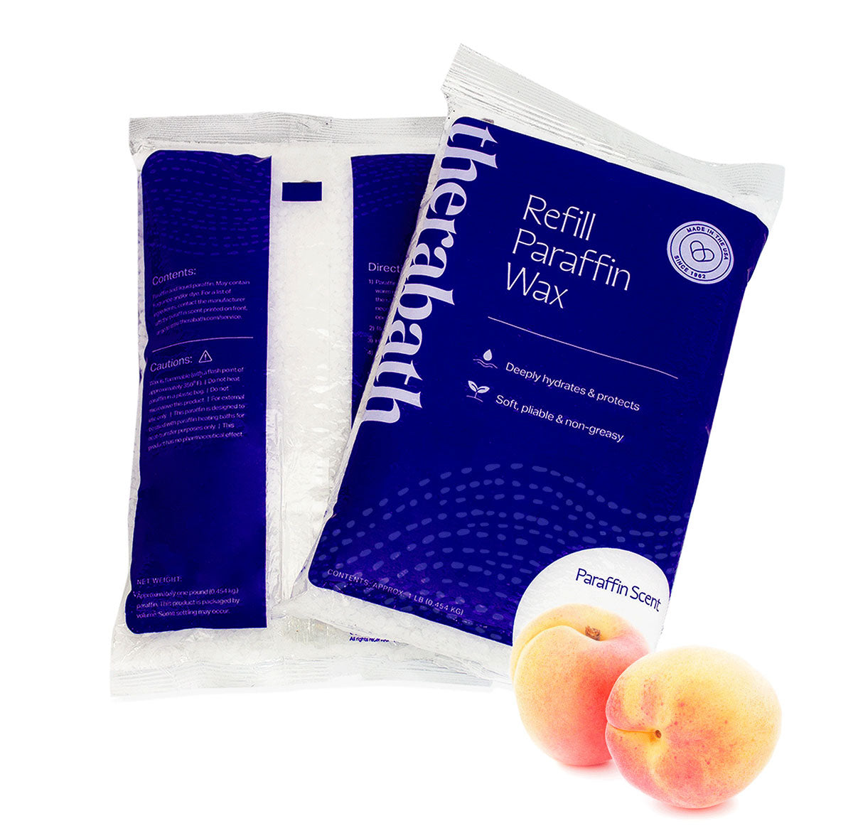 Therabath, Refill Paraffin Wax, 24 x 1-lb Bags of Beads, Peach