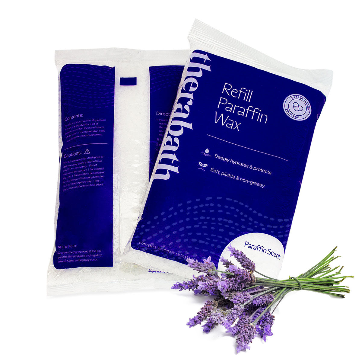 Therabath, Refill Paraffin Wax, 24 x 1-lb Bags of Beads, Lavender Harmony