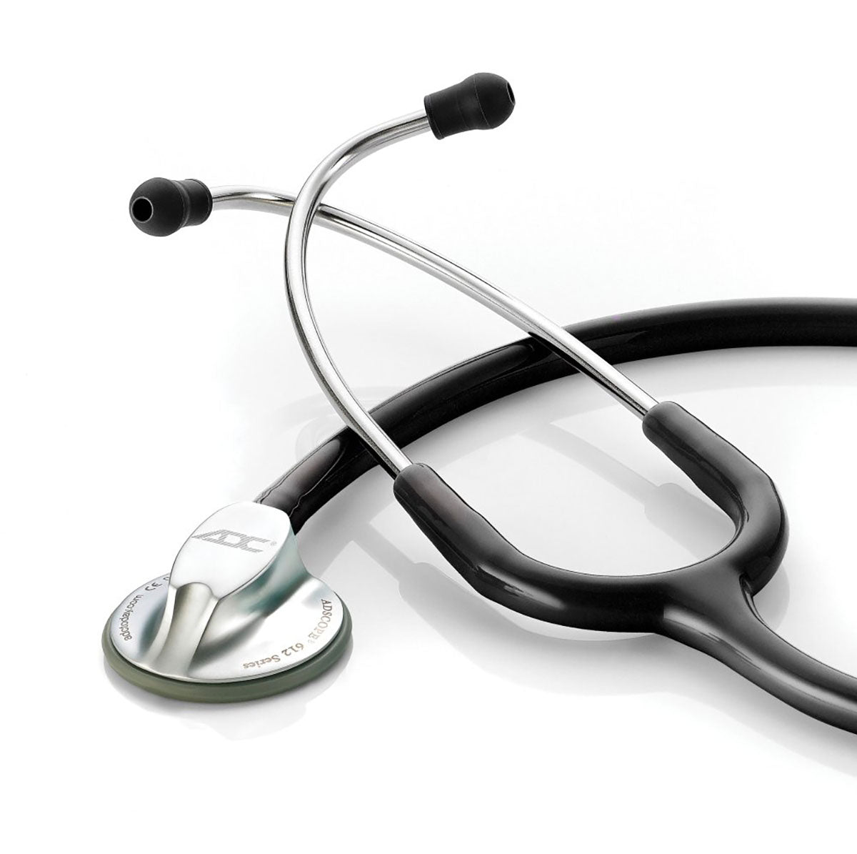 Adscope 612, Lightweight Platinum Clinician Stethoscope, Black